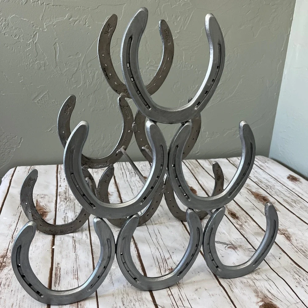 Handmade horseshoe wine